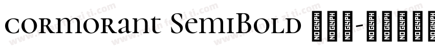 cormorant SemiBold 半粗体字体转换